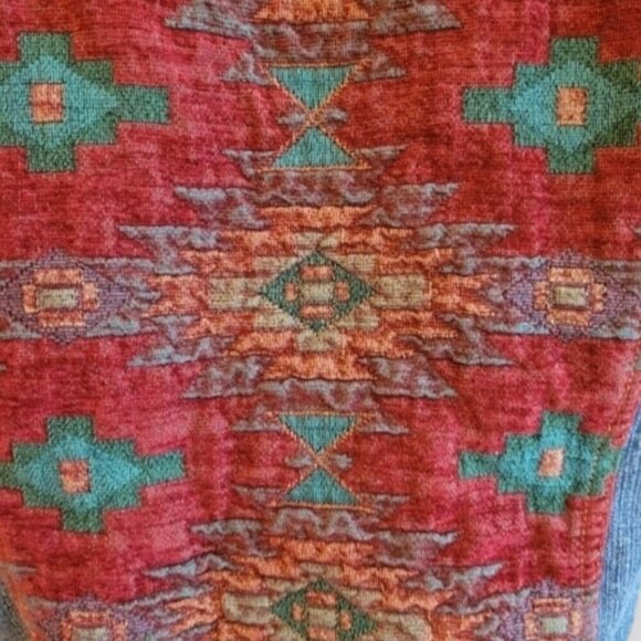 Vintage North River Southwest **Tapestry Denim Jacket** Small - Picture 6 of 13